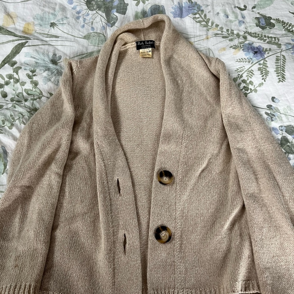 Cozy oatmeal cashmere cardigan
